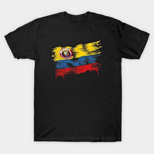 Colombian Heritage Flag Watercolor T-Shirt